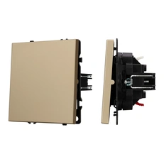 Изображение Выключатель звонковый 1-клавишный Arlight NOBE, золотой песок soft-touch 054271(2)